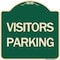 Signmission Designer Series Visitors Parking, Green & Tan Heavy-Gauge Aluminum Sign, 18" x 18", G-1818-24618 A-DES-G-1818-24618 - alternate 1
